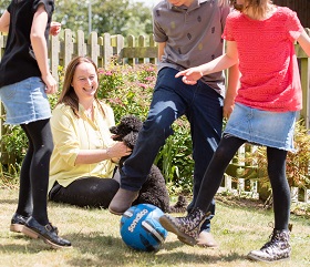 hearing dog Joey helping Joanna