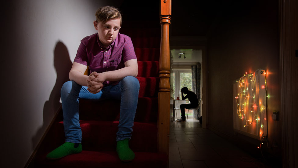 From the initial joy of unwrapping presents, Joe’s deafness meant he became more and more frustrated