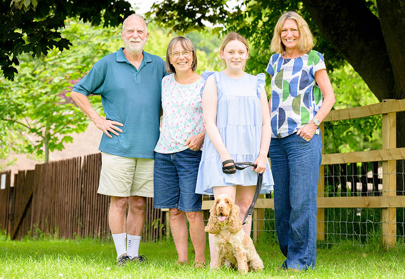 Jon, Carol, Amelia, Scamp and Caroline