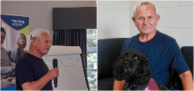 David and hearing dog Asti