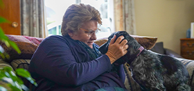 Nicola with her Hearing Dog Dolly
