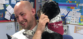 Graham and hearing dog cocker spaniel Jovi