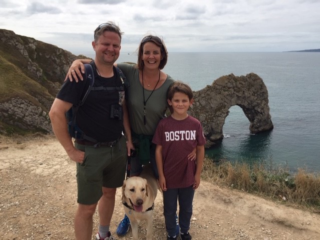 Clare with husband Will, son Max, and Ted
