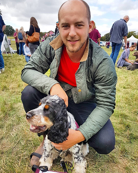 Graham and hearing dog Jovi