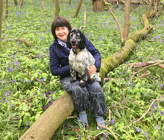 Margo and her hearing dog, cocker spaniel Linus