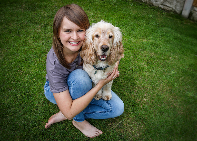 Sarah and hearing dog cocker spaniel Albert