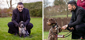 Giovanni with cocker spaniel Rose and cockapoo Mitchell