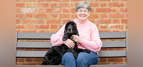 Irene and hearing dog mum Evie